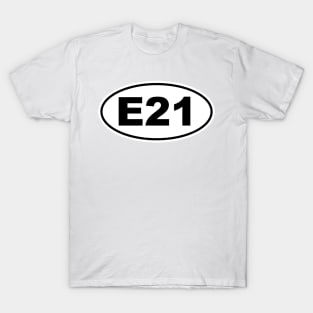 E21 Chassis Code Marathon Style T-Shirt